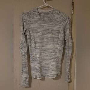Lululemon Runderful Long Sleeve – Space Dye Camo White Silver Spoon – Size 4